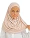 Prien Easy To Wear Hijab For Girls, Muslim Scarf for Kids, Instant Hijabs For Women, Viscose Children Scarves For Ramadan Eid (Beige)