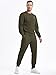 JMIERR Mens Knit Jacquard Track Suits 2 Piece Set Outfits Long Sleeve Pullover Sweatshirt & Running Joggers Sweatpants, Fall Tracksuit Sweatsuits Matching Lounge Sets, XL, Moss Green