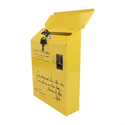 Yhenlovtt Boîte aux lettres murale vintage étanche (rouge)