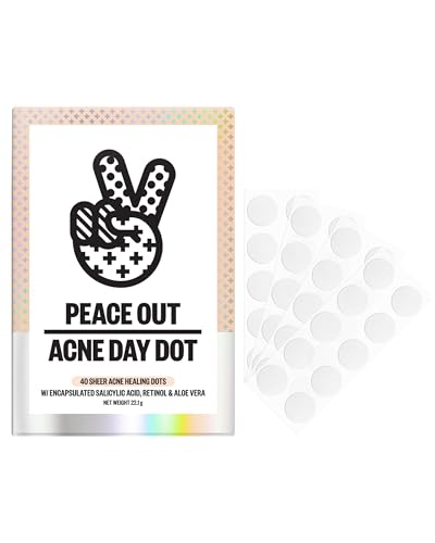 PEACE OUT Acne Day Dot Sheer Hydrocolloid Pimple Patches (40 count)