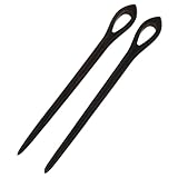 PACKOVE 2 Piezas Horquilla De Ébano Horquilla Vintage Adornos Cabello Para Peinados Recogidos Para Discotecas Bodas y Fiestas Hecho De Material De Ébano Natural Diseño Retro
