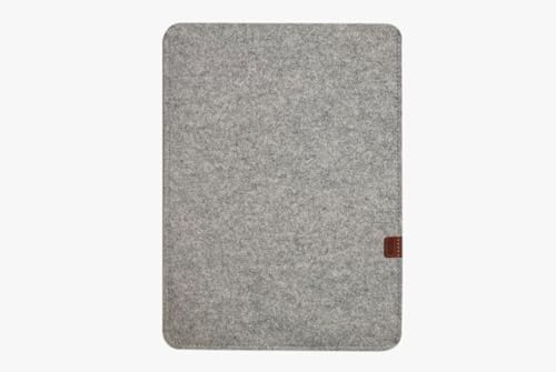 Pochette MacBook Pro 16 en feutre gris pour le bureau et voyage