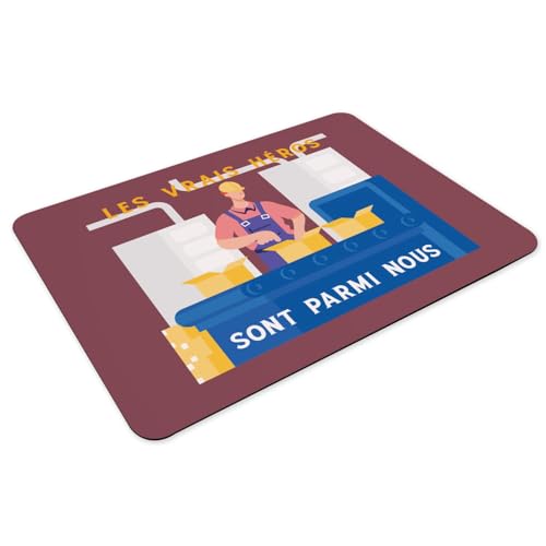 Set de table rouge antidérapant anti-rayure grand format en caoutchouc