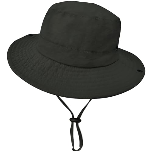 Image of Outdoor Kids Sun Hat UPF 50+ Quick Dry Foldable Bucket Hat Lightweight Adjustable Fishing Safari Hat for Girls and Boys