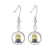 Minion Earrings Stud, Anime Cartoon Metal Ear Studs, Gifts for Women, Men, Girls and Boys (1593b)
