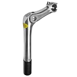 Relwears Silver Bike Quill Stem,Adjustable 22.2mm Bicycle Stem 180mm Reach 110 * 25.4mm for Mountain Bike Road Bike