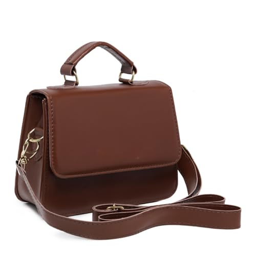Bolsa Feminina Pequena Alça Removível De Mão e Ombro (Caramelo)