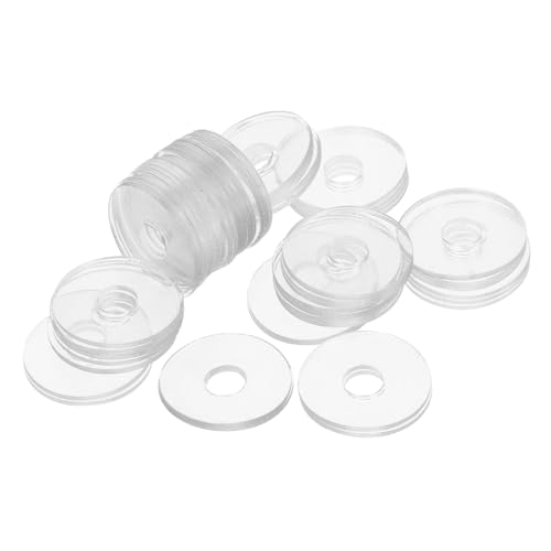 KICHOUSE 50piezas Juntas Transparentes De Tornillo Para Manija De Ducha Arandelas De Fijación De Vinilo Reparación De Juntas Planas Para Equipo
