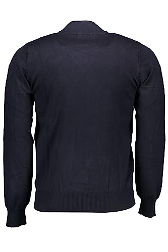 Pull homme bleu nylon léger col rond vêtement mode casual saison - 2