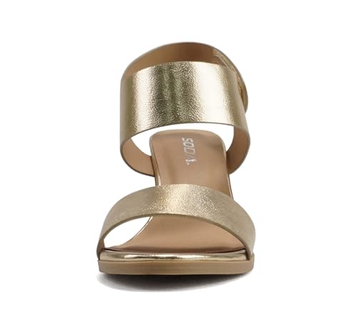 Image of Soda Wait-A ~ Women Open Round Toe Chunky Heel Ankle Strap High Heel Dress Sandals