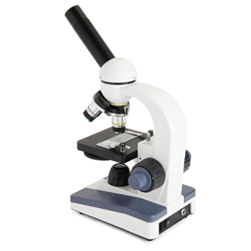 Image of Celestron CM400C Lab-Ready Compound Rotatable Monocular Head Microscope with 40-400x Magnification /Adjustable Mechanical Stage /Objective Lenses