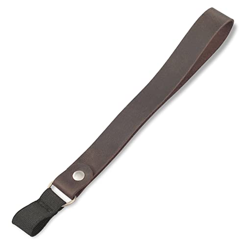 Asterom Handmade Leather Cane Strap - Stylish Wrist Strap for Canes and Walking Sticks (Brown)