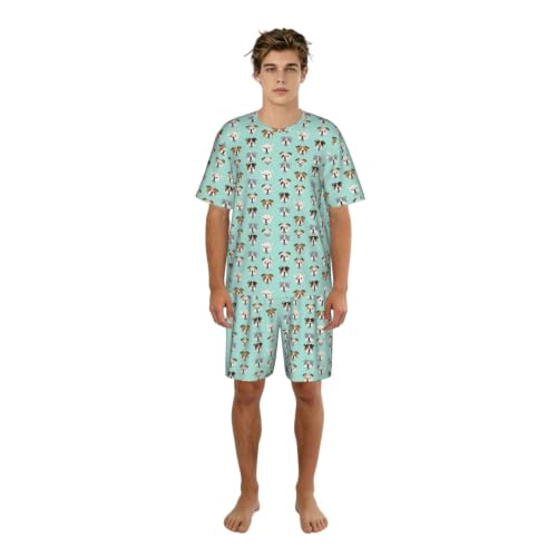 Pyjama bouledogue anglais homme : ensemble d'été doux et extensible