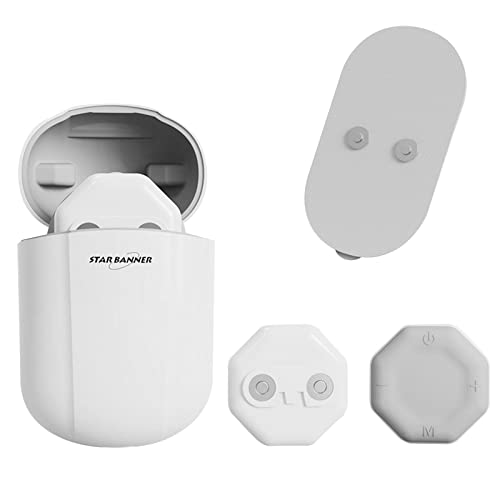 Layhou Electroestimulador TENS inalámbrico portátil, Alivio del dolor Parche de estimulación muscular, con estuche de carga Parche de pulso eléctrico para relajación