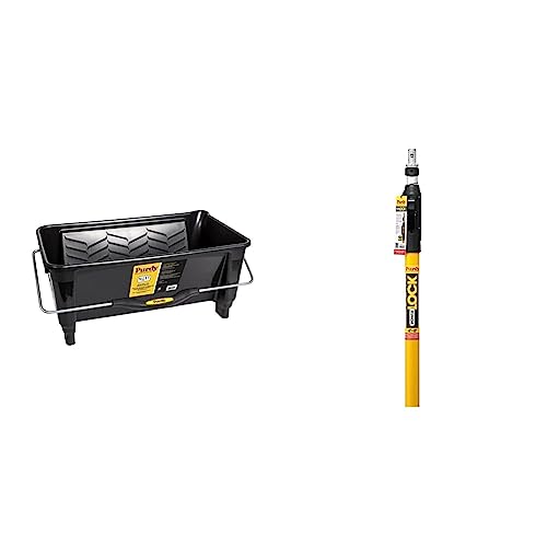 Image of Purdy 140796018 Dual Roll-Off 5-Gallon Bucket, Black & 140855648 Power Lock Professional Grade Extension Pole, 4-8-Feet
