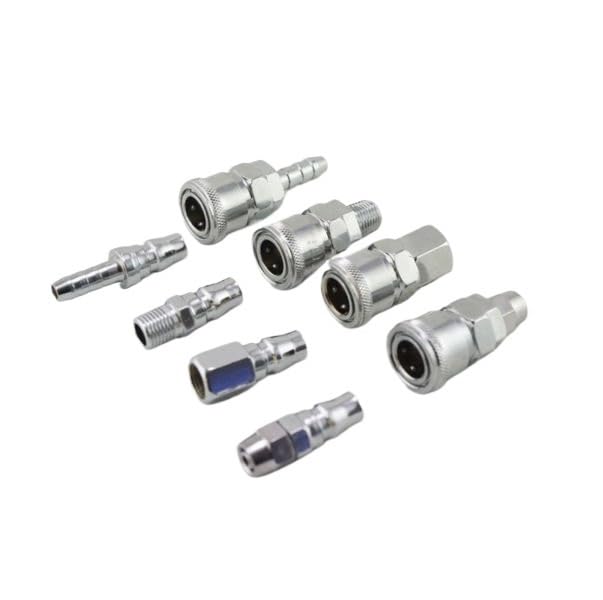 8-teiliges 1/2-Zoll-Pneumatik-Luftkompressor-Schlauch-Schnellkupplungs-Stecker-Anschluss-Set