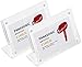 ECKEK 2 Pack Acrylic Label Holder Price Tag Displays Sign Holder Horizontal Slanted L-Shape Table Top Sign Stand (70*50mm/2.75*1.97 inches)