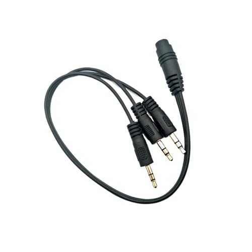 Cable adaptador Jack 3.5mm hembra a 3 Jack macho 30cm miniatura 3