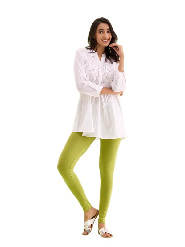 Image of GO COLORS Women Slim Cotton Leggings
