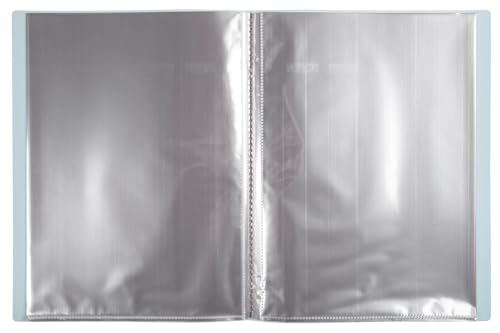 Exacompta 88260E 20er Pack Sichtmappe Aquarel aus blickdichtem Kunststoff DIN A4 mit 20 Klarsichthüllen, 40 Sichten, perfekt für die Schule und das Büro Aktenhülle, Prospekthülle, farbig sortiert