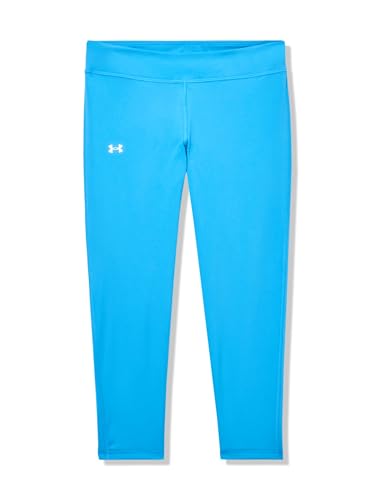 Under Armour Girls Motion Solid Crop Leggings, (452) Ether Blue / / White, Small