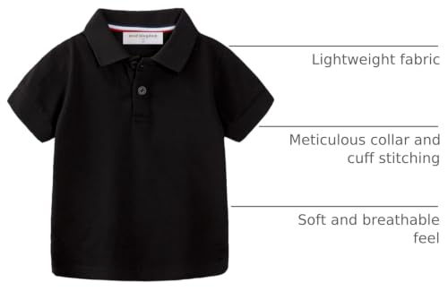Image of Mud Kingdom Boys Polo Shirt Short Sleeve School Uniform Pique Polo Summer