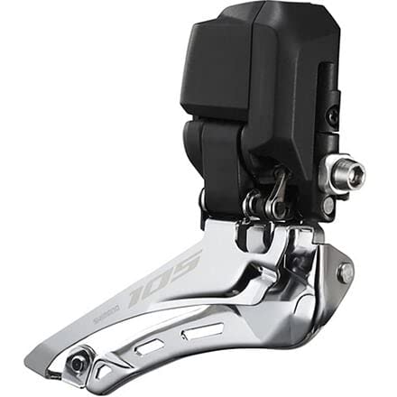 SHIMANO 105 FD-R7150 Di2 Front Derailleur - 2X, for 2x12-Speed, Braze-On, Down-Swing, Black
