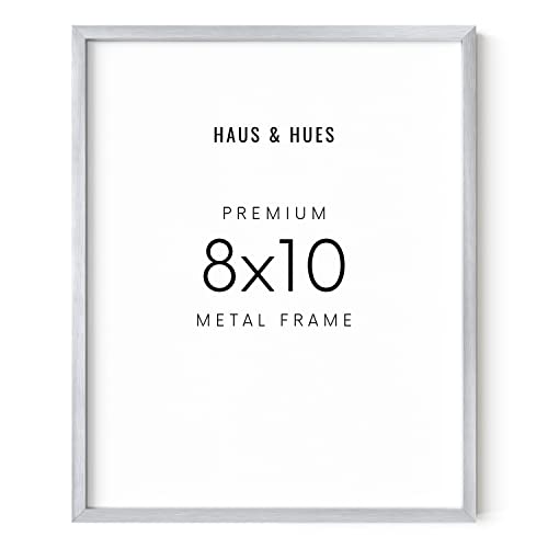 Haus And Hues Silver Picture Frames 8X10 - Set Of 1 Silver Metal Frame 8X10, 8X10 Wall Picture Frame, 8X10 Silver Picture Frame, Picture Frame Metallic, Metal Picture Frames (Silver Aluminum Frame) #TOP25