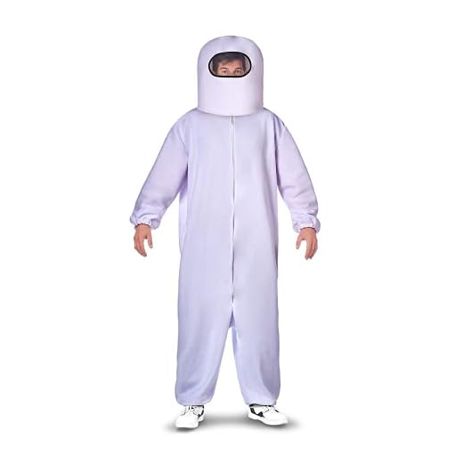 My Other Me disfraz de among us para adulto impostor varias tallas y colores (BLANCO, XXL)