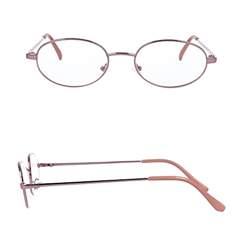 藤田光学 リーディンググラス 老眼鏡 レディース おしゃれ かわいい 軽量メタル 《オーバル型&スクエア型》《ライトピンク&ブラウン》 の商品画像 4