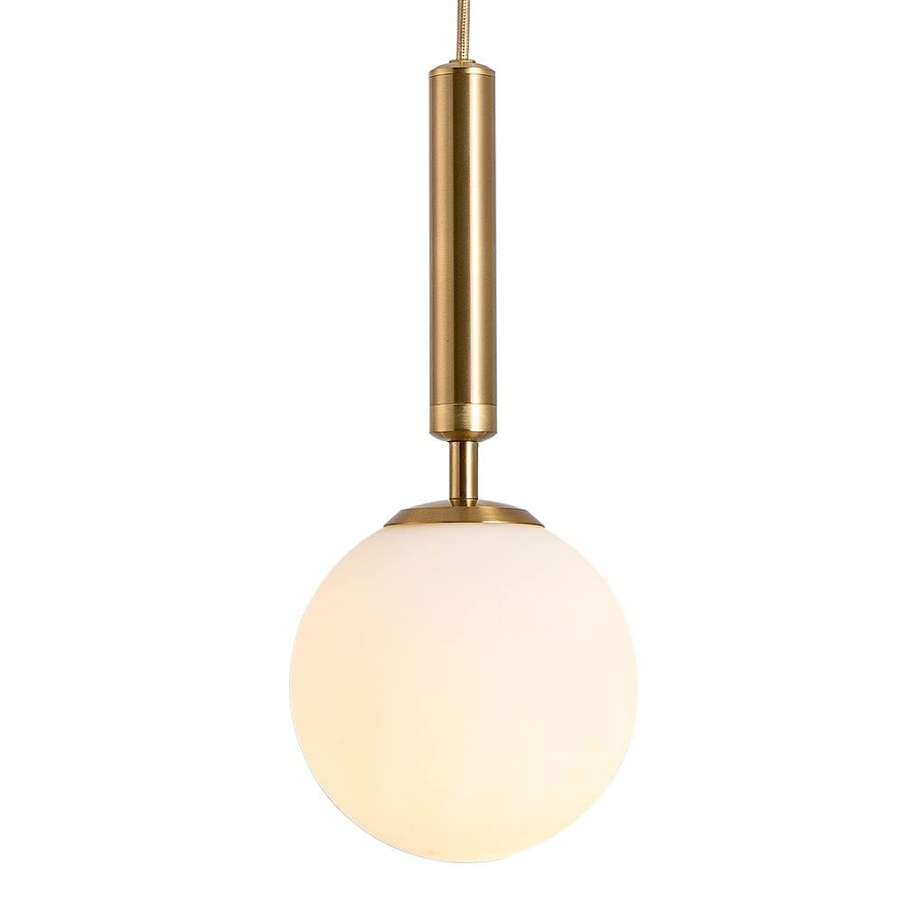 HWSY Modern LED Glass Pendant Light Brass Black Ball Chandeliers Lighting Glass Ball Globe Ceiling Light Fitting For Bedroom Dining Stairs Ceiling Hanging Lamp Interesting
