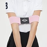 Scott Edward Pro Golf Swing Training Aid,Swing Correcting Arm Band Correct Training Swing Gesture Alignment Practice Tool for Golf Beginners,Woman,Girl,Female(Pink)