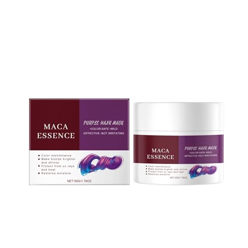 Mascarilla capilar morada, acondicionador morado, tratamiento capilar reparador profundo, nutre y aclara el cabello, acondiciona, repara y suaviza el cabello