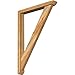 Ekena Millwork BKT0402X28X40TRA06RWR Traditional Slat Rough Sawn Bracket w/Offset Brace, Western Red Cedar