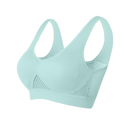 LRMQS Sports Bras for Women Plus Size Breathable Seamless Stretchy Push up Padded Bralettes Workout Yoga Gym Underwear Bra