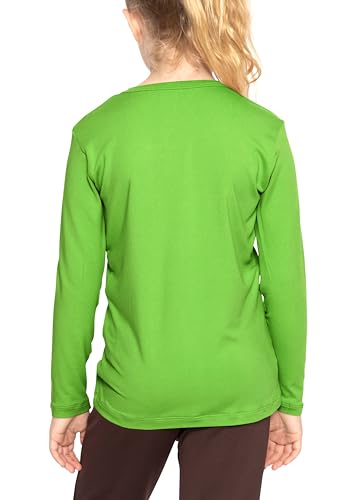 Image of Shirts for Girls Long Sleeve Crew Neck Top, Hoodie or 3 /4 Sleeve Soft Stretch Kids Lightweight Size 2-16