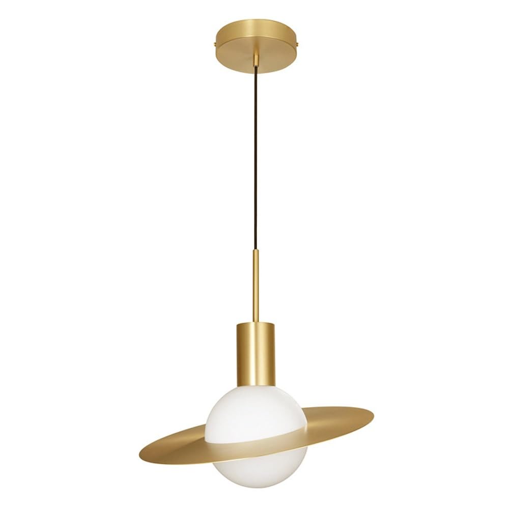 Lámpara colgante infantil E27 con bola de cristal y halo de metal ajustable para dormitorio