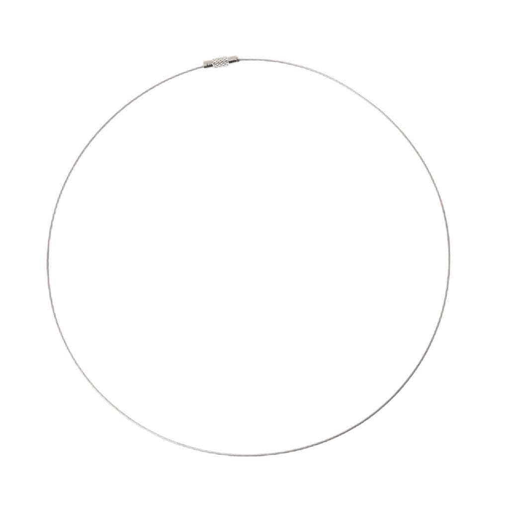 10 Strands Black Stainless Steel Wire String Wire Necklace Cord With Brass Screw Clasp For Jewellery Making