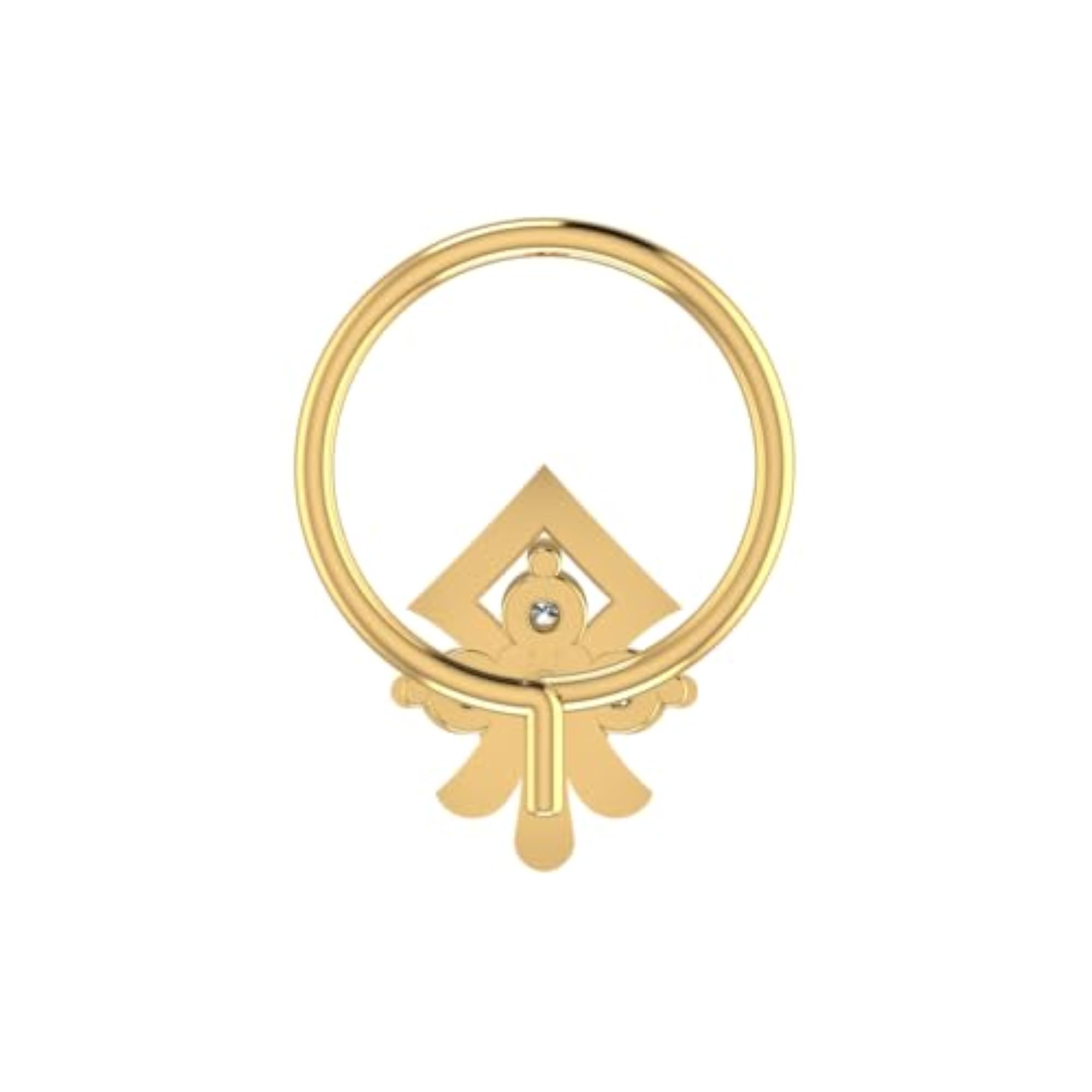 Women's 9K BIS Hallmarked Yellow Gold Stud Nosering