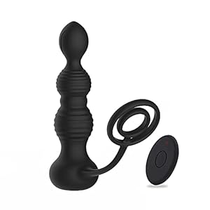 Anale plug anale vibrators met 10 vibratiemodi waterdicht, afstandsbediening Anale vibrator seksspeeltjes voor mannen,Black