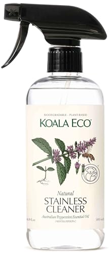 Koala Eco Stainless Steel & Chrome Cleaner- Peppermint Essential Oil - 16oz