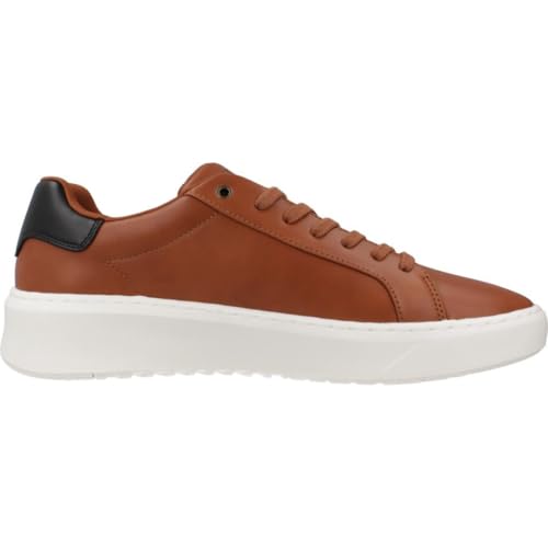 Skechers Herren Court Break Suit Sneaker Platform, Cognac Duraleather, 45 EU – Ansicht 4
