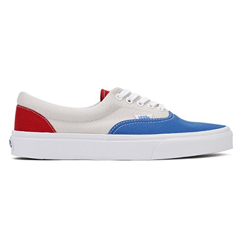 Vans Vans Unisex Era (2-Tone Check) Skate Shoe (9.5 B(M) US Women / 8 D(M) US Men, Blue/Gray/Red)