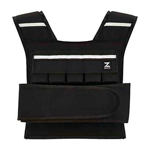 ZELUS Adjustable Weighted Vest with 20 Iron Removable Iron Weights for Exercise, 0.5-20.5 kg Workout Vest with 1kg Weight Bars for Home Workouts Cardio Strength Training , Weight Vest for Men Women Cover