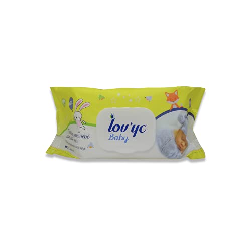 Lov'yc - Toallitas Húmedas para Bebés con Aloe Vera, 1 Paquete con 120 Toallitas