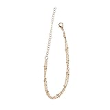 pci satelite ❤ Color: oro, astilla DAISHIAO, joyería con Relleno de Oro mínimo para Mujer, delicadas Pulseras de Cadena satélite de Doble Capa