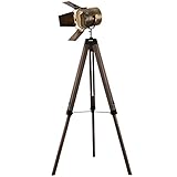 Trépied Fait de bois - La lampe trépied a un abat-jour réglable et rotation, et ainsi jette une lumière très particulière. idéal approprié pour l'éclairage de aussi spot des objets décoratifs, des images ou des objets d'art