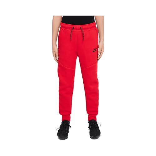 Nike Sportswear Tech Fleece Jogger Für Ältere Kinder, University Red/Schwarz/Schwarz, HV5869-657, M Nike Sportswear Tech Fleece Jogger Für Ältere Kinder, University Red/Schwarz/Schwarz, HV5869-657, M