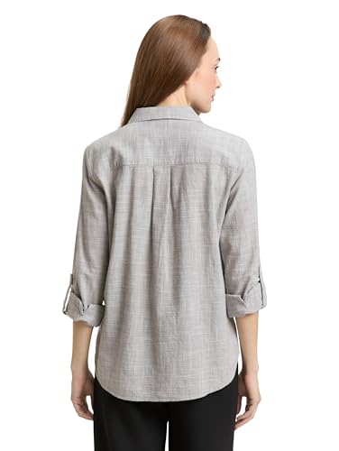 Bluse mit Brusttaschen aus Baumwolle – Ansicht 3