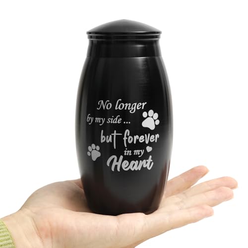 Image of Dog Memorial Gifts for Loss of Dog,Memorial Urn for Cat Ashes | 5.5 inches Small & Medium Aluminum Urns for Pet Ashes, Pet Memorial Urn for Pet Hair,Fur,Whiskers or Ashes (25 lbs Capacity)